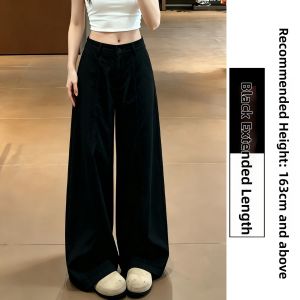 YISOF | Summer Thin Style New 2026 Petite Womens Wide Leg Tencel Linen Trousers