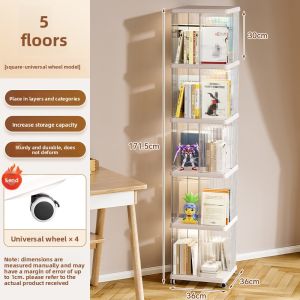 SHUDUODUN | Rotatable Mobile Home Storage Rack Bookcase