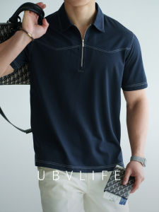 UBV | High End Moisture Wicking Tencel Linen Silk Polo Shirt