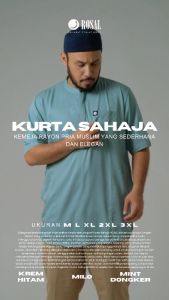 NEW KURTA SIMPLE BERKUALITAS SIZE M L XL XXL XXXL KURTA SAHAJA