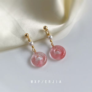 New Chinese Style Pearl Earrings Womens No Piercing Safety Buckle Fringe Design Ancient Chinese Fashion Decorative Clip-Ons