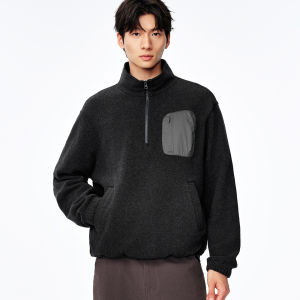 MIANXIANSHENG | Old Money Style Wool-Blend Windproof Warmth Polar Fleece Stand Collar Mens Outerwear