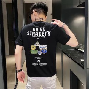 Áo Thun Nam Tay Ngắn Mùa Hè Cotton Nguyên Chất Dáng Ôm Đa Năng Thời Trang Tagkita in Họa Tiết Phong Cách Đường Phố Thường Ngày