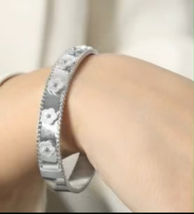 Viviann Original sterling silver Gold Plated Flower Bracelet for Women Bangles Jewelry Bangles&Bracelet For Women