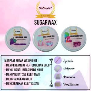 Promo (130gr) Sugar Waxing Kit / sugar wax / cold wax / sugarwax / cool wax / penghilang bulu ketiak permanen waxing penghilang bulu penghilang bulu ketiak perontok bulu ketiak