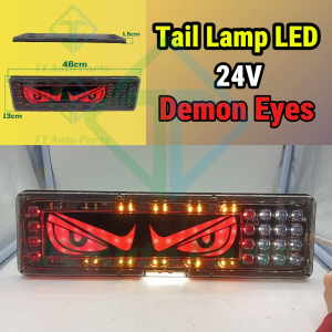 Tail Lamp Flowing Signal Demon Eyes Lampu Belakang 24V Cahaya LED Light Universal Lorry Truck 1 SET