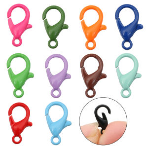 10/30Pcs/Lot 7x12mm Colorful Keychain Hook Metal Lobster Clasp Hooks Key Rings Connectors for DIY Keychain Jewelry Making Findings Accessories