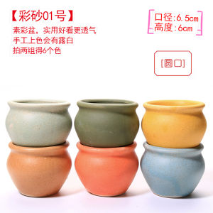 Creative Ceramic Succulent Planters Small Desktop Flower Pots Macaron Thumb Bowl Special Miniature Ornaments for Greenery
