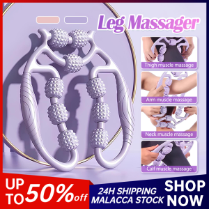 Yoga Massage Roller 9 Wheels Slim Leg Massager Relaxing Muscle Stretch Massage Care Leg Neck Yoga Roller Clamp