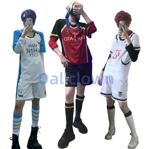 Blue Lock Anime Cosplay Costume Nagi 8 Ness 10 Kaiser Isagi Reo Sae Shidou Cosplay Jersey Shorts Matching Set Uniform Train Suit