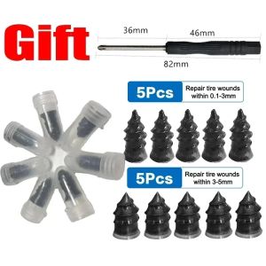 Tire Repair Screws Puncture Set Vacuum Car Tyre Repair Rubber Nail Set Tubeless Repair Tools Kit for Car Motorcycle Truck