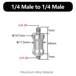 1/4" to 3/8" Screw Adapter Converter Threaded Spigot Mount for GoPro Action Camera Tripod Monopod Flash Light Stand Mounting
