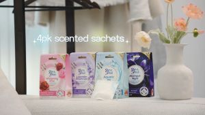 Purfresh 4PK Scented Sachet Bag |Antibacterial Anti-Mould Deodorizing Sachet | Car Closet Handbag and Wardrobe