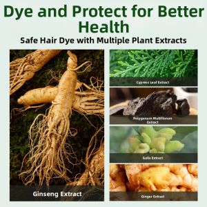QIAOCHONG | Non-irritating Gray Hair Coverage Black Tea Colored Hair Dye