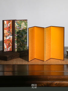Jinji Dahui Hall Processed Xuan Paper Folding Thickened Japanese Style Cardboard Screen Photos on the Table Ornaments Xuan Paper Antique Marriage Certificate Gold Diving Paper Meticulous Painting Regular Script in Small Characters Writing Brush Calligraph