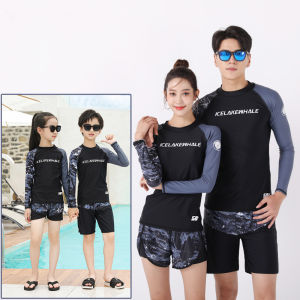 Mohan Childrens 2-Piece Diving Suit Childrens Split Swimsuit Big Kids Sun Protection Holiday Parent-Child Swimsuit Two-Piece Set Boys and Girls