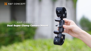 K&F CONCEPT MS102 Double-Headed Crab Clamp Mount  Compatible with Bikes Motorcycles & Action Cameras