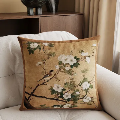 New Chinese Style Pillowcase Sofa Living Room Window Decorative Pillowcase Removable And Washable Backrest Pillow