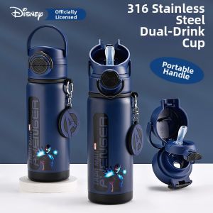 Disney | Food Grade 316 Stainless Steel Insulated Water Bottle for School Children with Straw