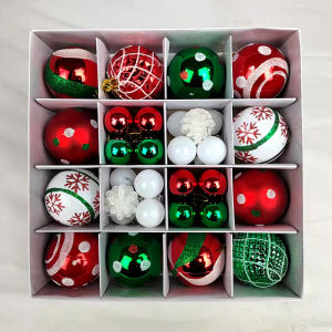 3-6cm Carton Bright Ball Shaped Ball Painted Ball Ornament Pendant