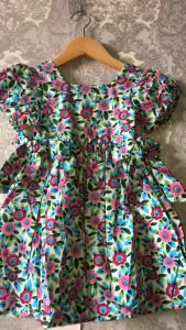 Váy đầm tay bồng cho bé gái họa tiết vỏ sò dễ thương chất vải cotton nhẹ thoáng size bé 12-40kg đầm đi chơi cho bé gái