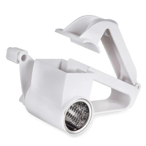 LMETJMA Rotary Cheese Grater Manual Handheld Cheese Grater with Stainless Steel Drum for Grating Hard Cheese Chocolate Nut JT241