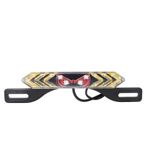 KEVANLY | Motorcycle Flowing License Plate Light RGB Flowing Arrow Direction Indicator Blinker Signal Lights ATV Tail Light Bracket Parts