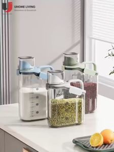 [Local Seller] Food Storage Container Sealed Crisper MultiGrain Food Dispenser Storage Rice Tank Dispenser Household Kitchen Organizers