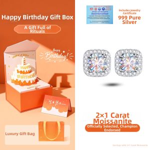East Beauty | Sterling Silver Necklace Earring Set With Moissanite 999 Sterling Silver