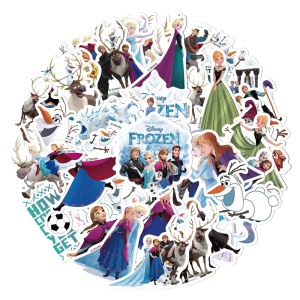 50PCS Disney Frozen Olaf Cartoon Movie Stickers Waterproof Phone Laptop Luggage Guitar Notebook Decals Stickers Kids Toys