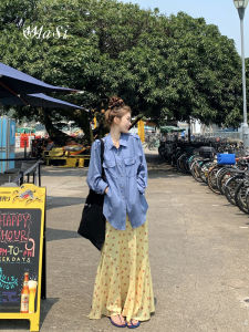 Váy Dài Chữ a Họa Tiết Hoa Daisy 44AaSi Cho Nữ Mùa Xuân Hè Váy Midi Chữ a Xếp Ly Dáng Rộng Thoải Mái