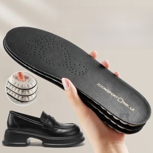 XIANZHAO | Leather Womens Insoles for Loafers with Thick Latex Cushioning Anti-Foot Pain Breathable
