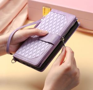 FLOVEME Leather Multi Card Slot Phone Case For Redmi Note 12 11 10 9 Pro Note 11S Zipper Flip Wallet With Strap Shockproof Back Cover For Redmi 9C 9A Note 10 9 8