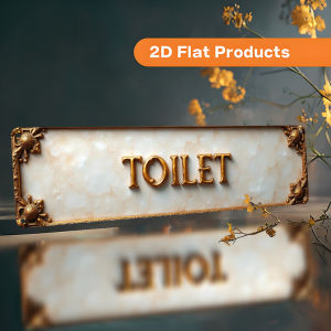 CIFbuy | Vintage Metal Toilet Sign Restroom Wall Decor Aluminum Plaque for Home Office