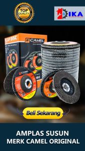 Camel Amplas Susun 4 Inch Aneka Tipe - Flap Disc Sand Grit 4" 100mm AMPLAS SUSUN 4 INCH IN / FLAP DISC 4 GRID 80 100 120 150 180 240 400 CML