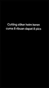 8 pcs Stiker Cutting Motor Dan Helm Stiker Cutting Serba Tulisan Keren