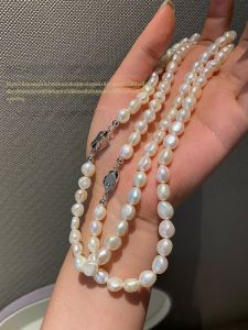 CAFFTI | Natural Freshwater Baroque Pearl Necklace for Women Luxurious Stacking Collar