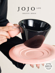 Luxurious Premium Coffee Cup And Plate Set in Gift Box Elegant Ceramic Non-Handmade Texture Design for Office Environment Adult Use