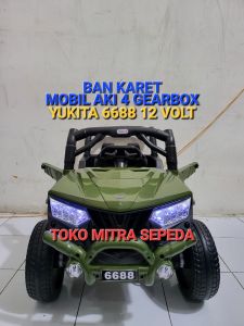 TERBARU Mobil Aki Jeep Raft Yukita 6688 Ban Karet Jumbo