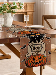 Quạt Bàn Halloween in Hình Ma Cà Rồng Cà Chua Nghệ Thuật Vẽ Tay Trang Trí Bàn Tiệc Vải Trải Bàn Nhà Bếp Phong Cách Mỹ
