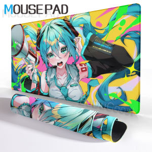 Bandai | Desk Accessories Cute Anime Mouse Pad H-Hatsune M-Miku Gamer PC Mousepad Gaming Keyboard Extended Mat Office Laptop Rubber Pads