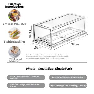Clear Plastic Food Storage Drawer Organizer for Fridge