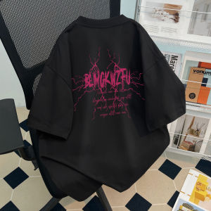 Pure Cotton Short Sleeve T-Shirt for Boys And Girls Summer Collection Trendy Brand Letter Lightning Print Top for Middle And Large Children