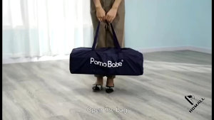 Baby Crib With Net Foldable Adjustable Height 2 Layer Large Space Safety Stable Rocking Rotating toy Changing Table For 0-6 Year Old