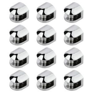 12 Cái Giá Đỡ Kính Có Thể Điều Chỉnh Bằng Hợp Kim Kẽm Kẹp Kệ Để Gắn Lan Can Cầu Thang Gắn Mặt Sau Phẳng