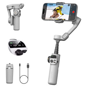 Aochuan | AOCHUAN Smart X2 Smartphone 3 Axis Gimbal Stabilizer For iPhone And Android Phone With Built-in Extension Pole and LED Display