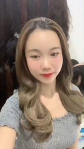 ฮาฟวิก รหัส J0981วิกครึ่งหัวทรงใหม่ ทรงงุ้มเข้าป่ะบา ทำจากไหมเกาหลี