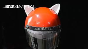 Cute 3D Cat Ears Helmet Decoration Universal Motorcycle Electric Car Helmet Styling Stickers Cycling Helmet Decor Accessories