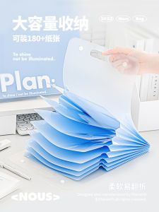 Small Capacity Handheld Accordion Bag High School Students Large Capacity Document Folder Vertical File Bag for  Papers