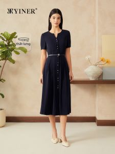 Elegant French Style Slim Fit Soft and Bouncy Air-Silk Feel Dress